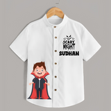 Scary Night Vampire Print Kids Shirt  - WHITE - 0 - 6 Months Old (Chest 23")
