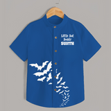 Little Bat Buddy Halloween Print Kids Shirt  - COBALT BLUE - 0 - 6 Months Old (Chest 23")