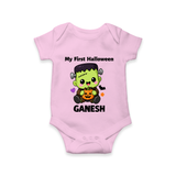 My First Little Frankenstein First Halloween Romper - BABY PINK - New Born (Chest 14")