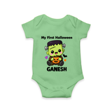My First Little Frankenstein First Halloween Romper - GREEN - New Born (Chest 14")