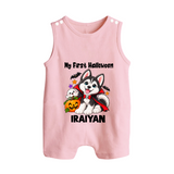 My First Vampire Pup First Halloween Romper Suit  - BABY PINK - New Born (Chest 18")