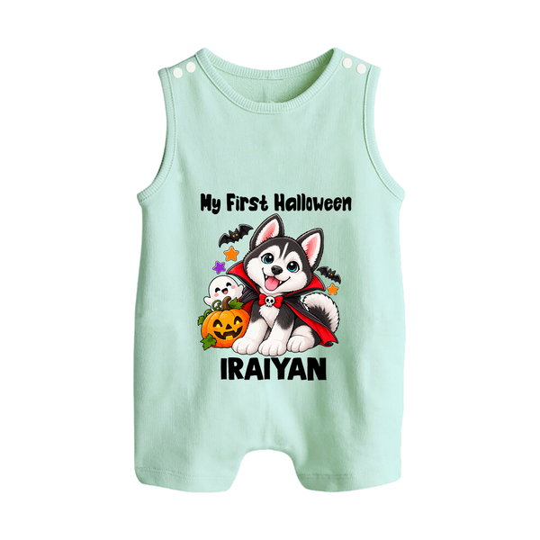My First Vampire Pup First Halloween Romper Suit  - MINT GREEN - New Born (Chest 18")
