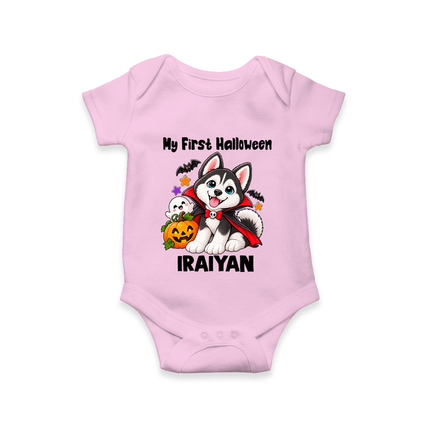 My First Vampire Pup First Halloween Romper - BABY PINK - New Born (Chest 14")