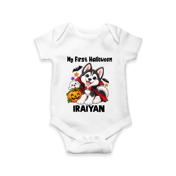 My First Vampire Pup First Halloween Romper - WHITE - New Born (Chest 14")