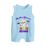 My First Little Mummy First Halloween Romper Suit  - BABY BLUE - New Born (Chest 18")