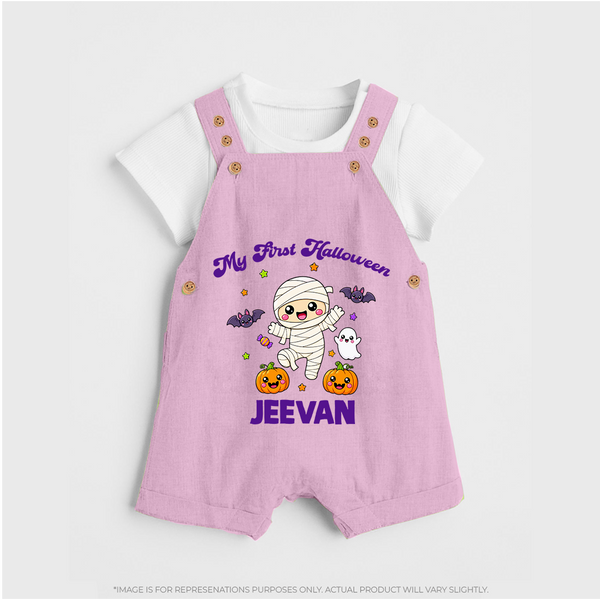 My First Little Mummy First Halloween Dungaree - BABY PINK - 0 - 5 Months Old (Chest 18")