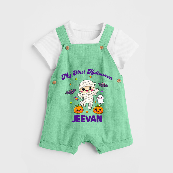 My First Little Mummy First Halloween Dungaree - GREEN - 0 - 5 Months Old (Chest 18")