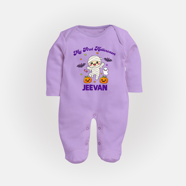 My First Little Mummy First Halloween Full Body Suit - LILAC - New Born (Chest 7.5")