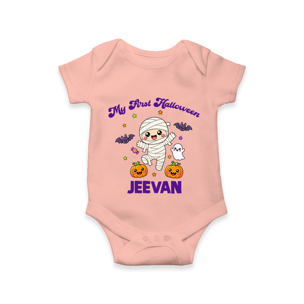 My First Little Mummy First Halloween Romper - PEACH - New Born (Chest 14")