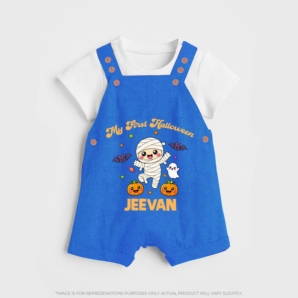 My First Little Mummy First Halloween Dungaree - COBALT BLUE - 0 - 5 Months Old (Chest 18")