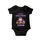 My First Cute Monster First Halloween Romper - BLACK - New Born (Chest 14")