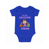 My First Cute Monster First Halloween Romper - COBALT BLUE - New Born (Chest 14")