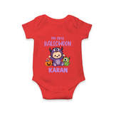 My First Cute Monster First Halloween Romper - RED - New Born (Chest 14")