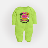  Trick or Treat Halloween Full Body Suit - LIME GREEN - New Born (Chest 7.5")