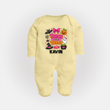 Trick or Treat Halloween Full Body Suit - PASTEL YELLOW - New Born (Chest 7.5")