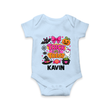  Trick or Treat Halloween Romper - BABY BLUE - New Born (Chest 14")