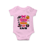  Trick or Treat Halloween Romper - BABY PINK - New Born (Chest 14")