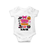  Trick or Treat Halloween Romper - WHITE - New Born (Chest 14")