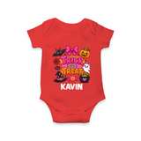  Trick or Treat Halloween Romper - RED - New Born (Chest 14")