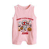  Mummy’s Little Monster Halloween Romper Suit  - BABY PINK - New Born (Chest 18")