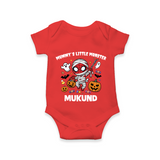  Mummy’s Little Monster Halloween Romper - RED - New Born (Chest 14")