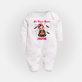  Too Cute to Spook Halloween Full Body Suit - WHITE - New Born (Chest 7.5")
