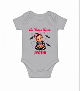  Too Cute to Spook Halloween Romper - GREY - New Born (Chest 14")