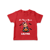  Too Cute to Spook Halloween T Shirt - RED - 0-5 Months Old (Chest 17")