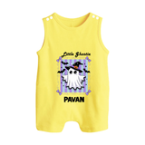  Little Ghostie Halloween Romper Suit  - PASTEL YELLOW - New Born (Chest 18")