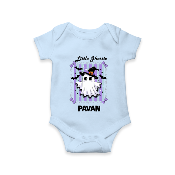  Little Ghostie Halloween Romper - BABY BLUE - New Born (Chest 14")