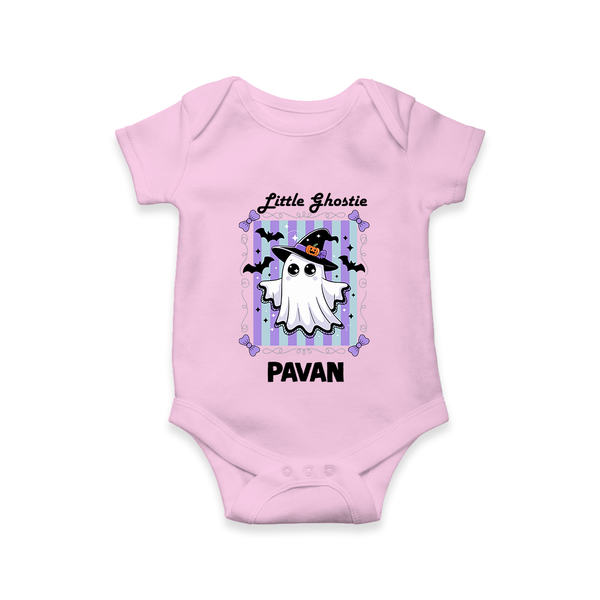  Little Ghostie Halloween Romper - BABY PINK - New Born (Chest 14")