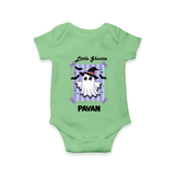  Little Ghostie Halloween Romper - GREEN - New Born (Chest 14")