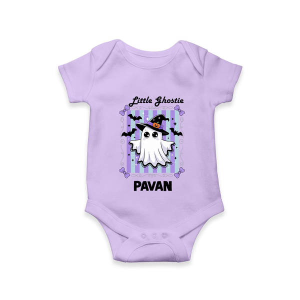  Little Ghostie Halloween Romper - LILAC - New Born (Chest 14")