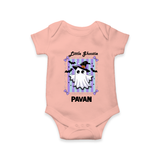  Little Ghostie Halloween Romper - PEACH - New Born (Chest 14")