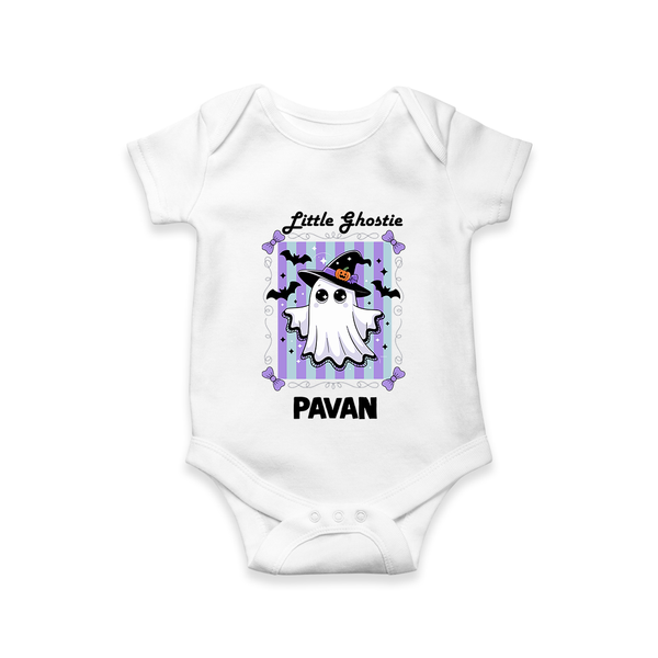  Little Ghostie Halloween Romper - WHITE - New Born (Chest 14")