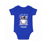  Little Ghostie Halloween Romper - COBALT BLUE - New Born (Chest 14")