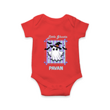  Little Ghostie Halloween Romper - RED - New Born (Chest 14")