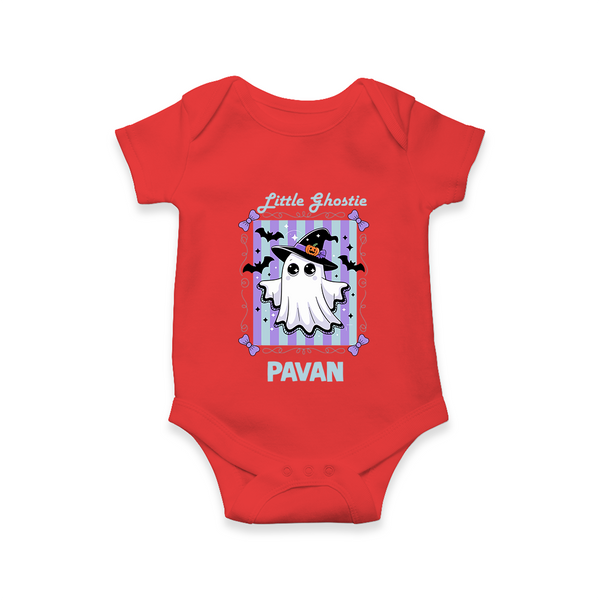  Little Ghostie Halloween Romper - RED - New Born (Chest 14")