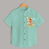 Elevate your wardrobe with "Fearless Like Hanuman" Customised  Shirt for kids - MINT GREEN - 0 - 6 Months Old (Chest 21")