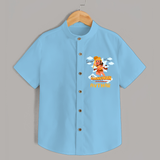 Elevate your wardrobe with "Fearless Like Hanuman" Customised  Shirt for kids - SKY BLUE - 0 - 6 Months Old (Chest 21")
