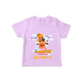 Elevate your wardrobe with "Fearless Like Hanuman" Customised T-Shirt for Kids - LILAC - 0 - 5 Months Old (Chest 17")
