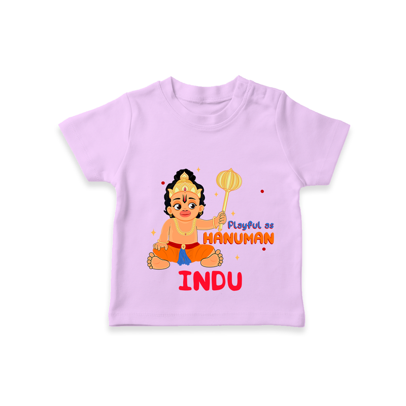 Stand out with eye-catching "Playful As Hanuman" designs of Customised T-Shirt for Kids - LILAC - 0 - 5 Months Old (Chest 17")