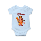 My First Hanuman Jayanti – Personalized Baby Romper - BABY BLUE - New Born (Chest 14")