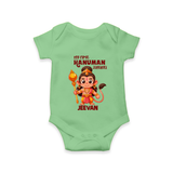 My First Hanuman Jayanti – Personalized Baby Romper - GREEN - New Born (Chest 14")