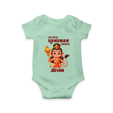My First Hanuman Jayanti – Personalized Baby Romper - MINT GREEN - New Born (Chest 14")