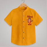 My First Hanuman Jayanti – Personalized   Shirt - CHROME YELLOW - 0 - 6 Months Old (Chest 23")