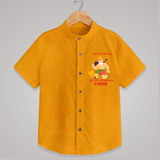 Little but Strong Just Like Bal Hanuman – Personalized   Shirt - CHROME YELLOW - 0 - 6 Months Old (Chest 23")