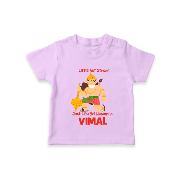 Little but Strong Just Like Bal Hanuman – Personalized Baby T-Shirt - LILAC - 0-5 Months Old (Chest 17")