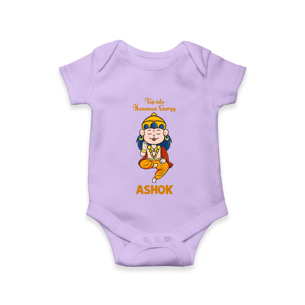 Tap Into Hanuman Energy Romper | Custom Baby Romper for Hanuman Festival - LILAC - New Born (Chest 14")