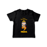 Tap Into Hanuman Energy T-Shirt | Custom Baby T-Shirt for Hanuman Festival - BLACK - 0-5 Months Old (Chest 17")